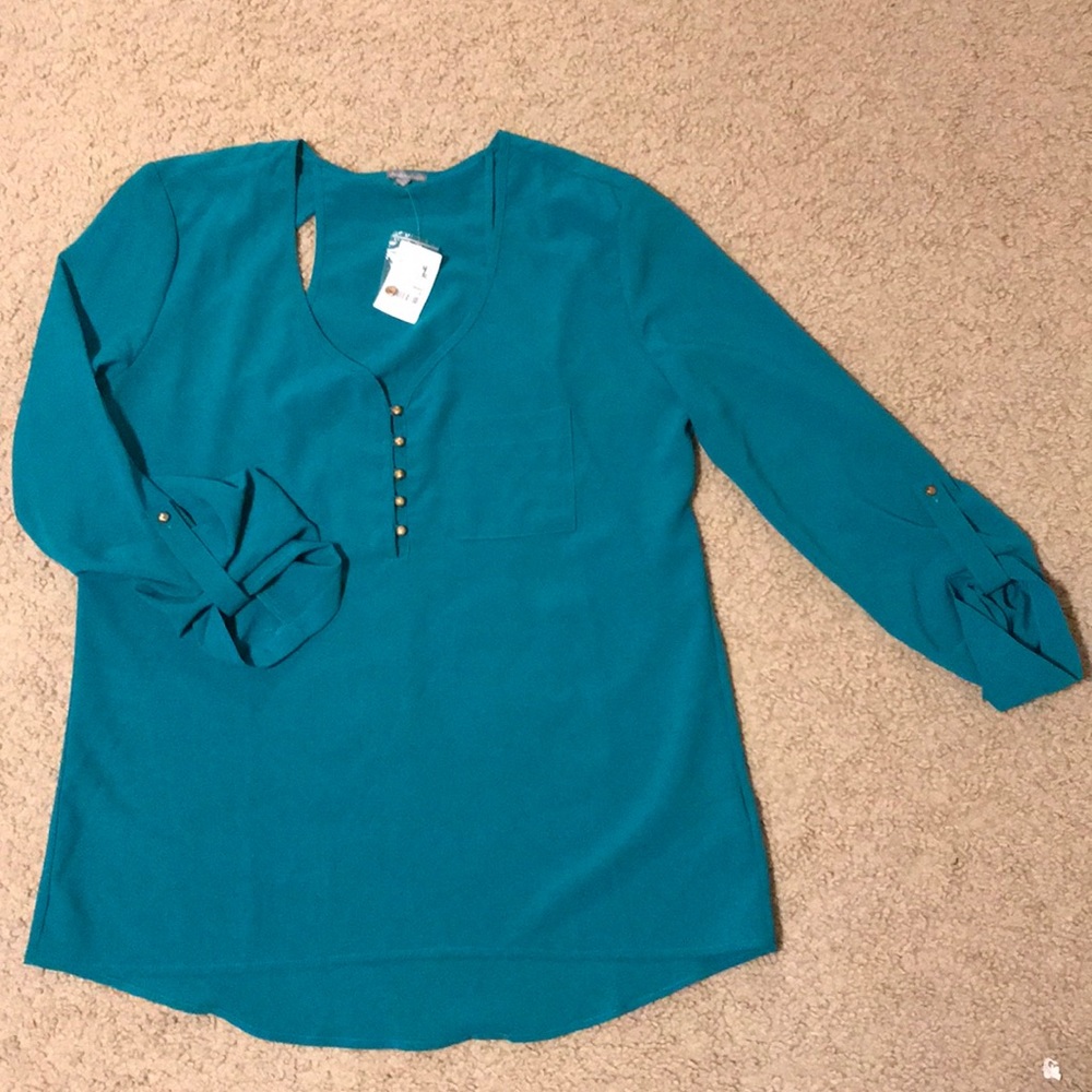 Charlotte Russe turquoise blouse